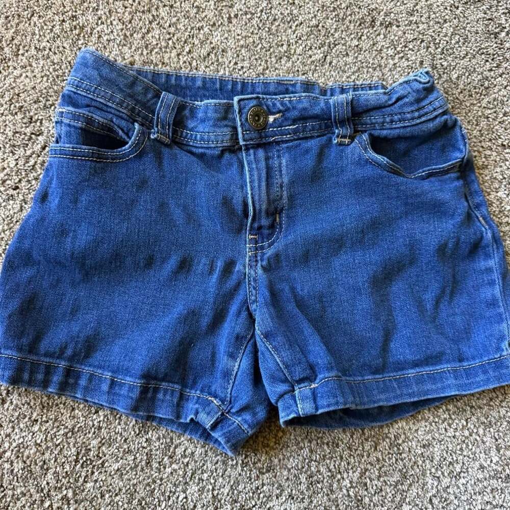 Faded Glory Denim Shorts Size 10 Blue Cotton Spandex
